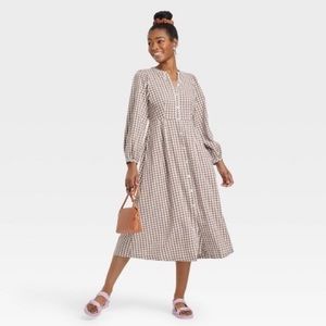 NWT Universal Thread Gingham Midi Dress